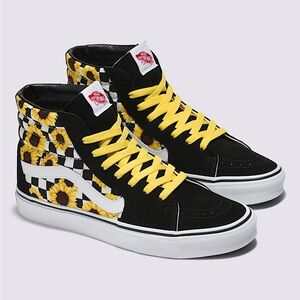 Vans Women's Sunflower Black and Yellow Sneakers